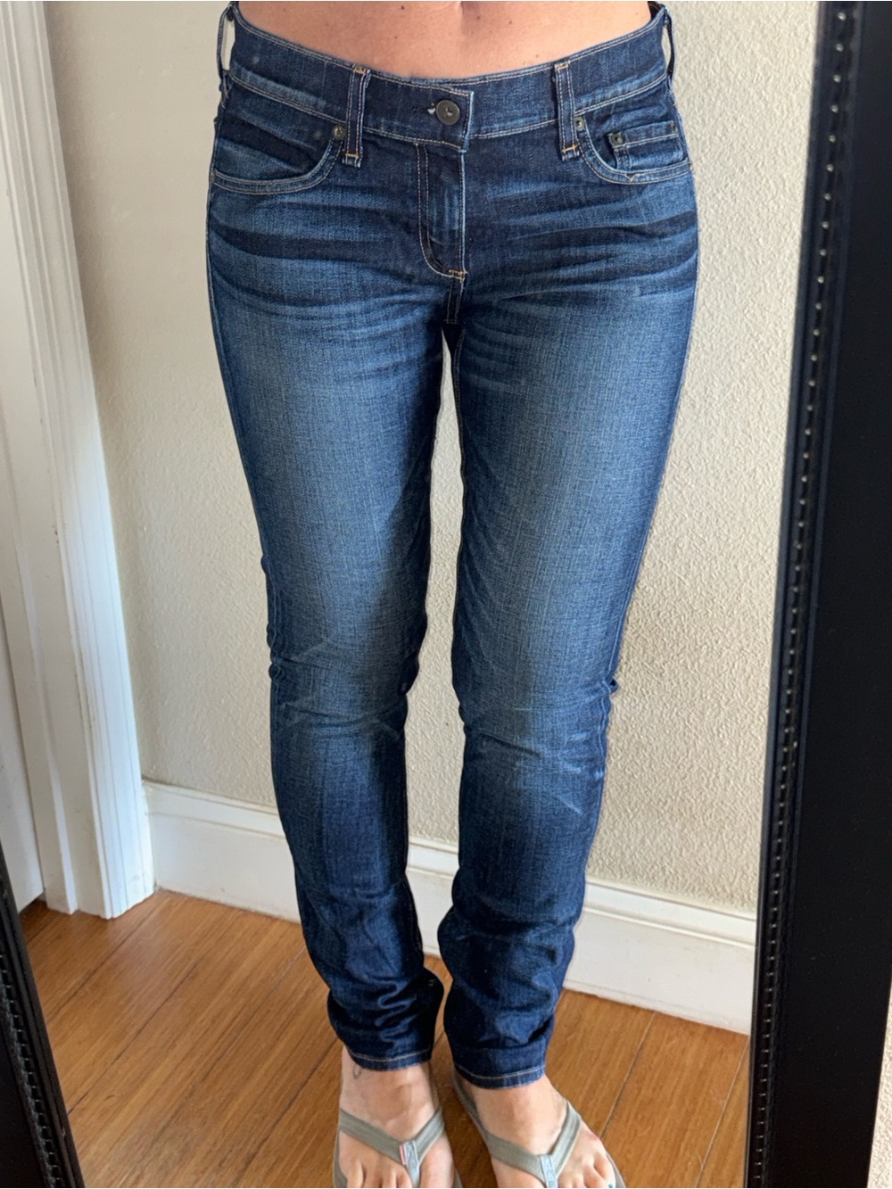 Rag & Bone Dre Women's Dark Blue Slim Fit Jeans